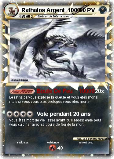 Pokemon Rathalos Argent  1000