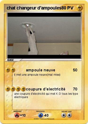 Pokemon chat changeur d'ampoules