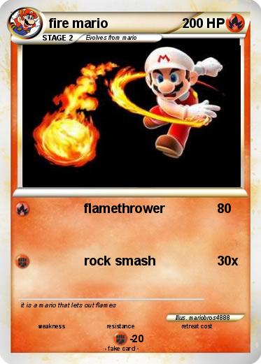 Pokemon fire mario