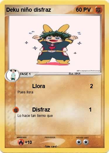 Pokemon Deku niño disfraz