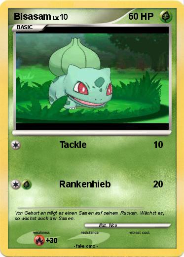 Pokémon Bisasam 19 19 - Tackle - My Pokemon Card