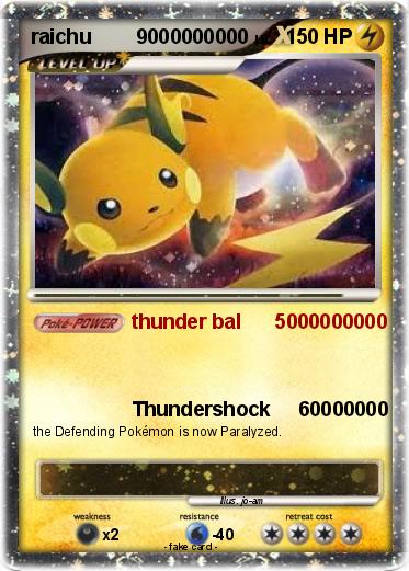 Pokemon raichu        9000000000