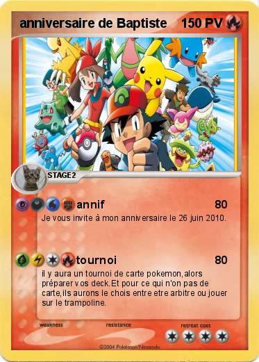 Pokemon anniversaire de Baptiste