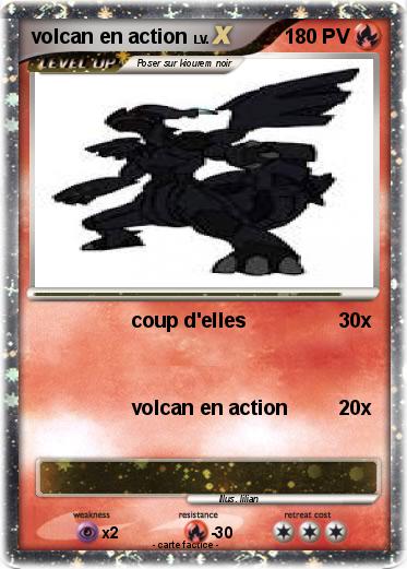 Pokemon volcan en action