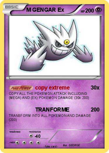 Pokemon M GENGAR Ex