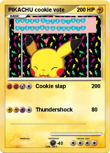 Pokemon PIKACHU cookie vote