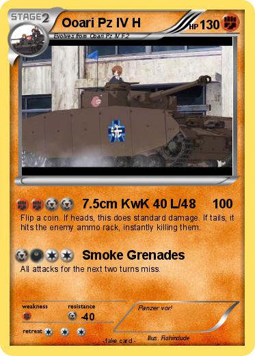 Pokemon Ooari Pz IV H