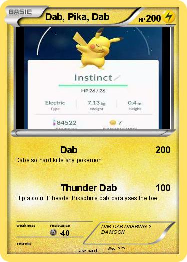 Pokemon Dab, Pika, Dab