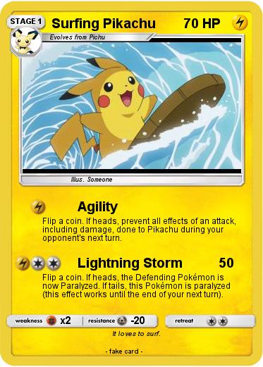Pokemon Surfing Pikachu