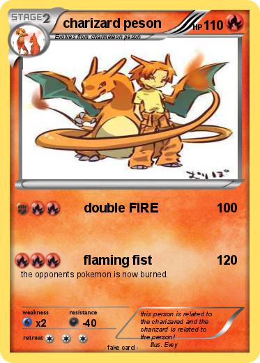 Pokemon charizard peson