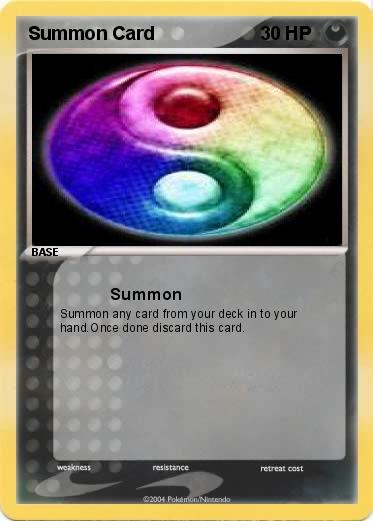 Pokemon Summon Card