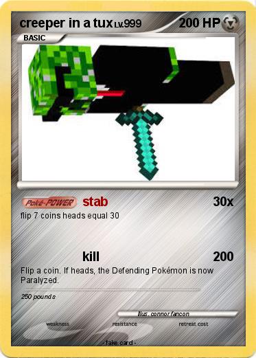 Pokemon creeper in a tux