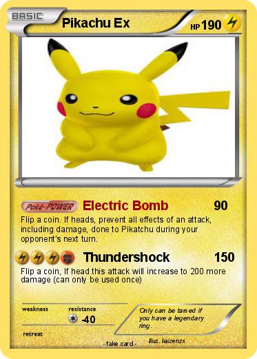 Pokemon Pikachu Ex