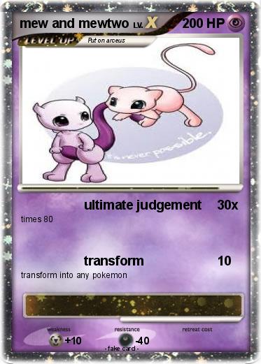 Pokemon mew and mewtwo