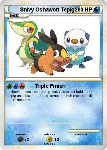 Pokemon Snivy Oshawott Tepig