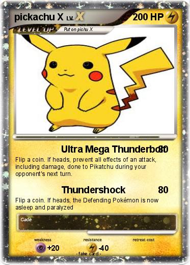 Pokemon pickachu X