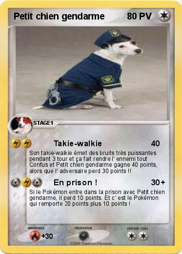 Pokemon Petit chien gendarme