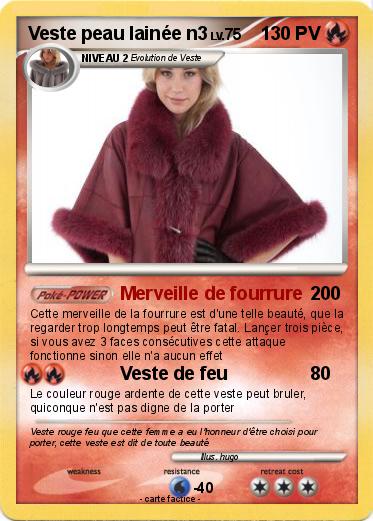 Pokemon Veste peau lainée n3