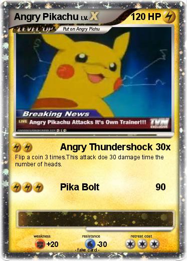 Pokemon Angry Pikachu