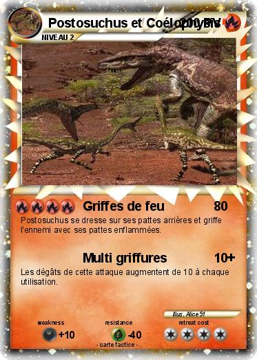 Pokemon Postosuchus et Coélophysis