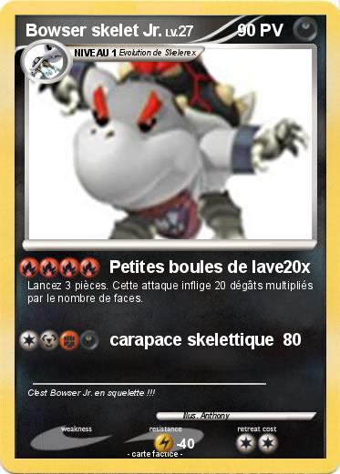 Pokemon Bowser skelet Jr.