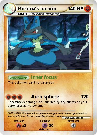 Pokemon Korrina's lucario