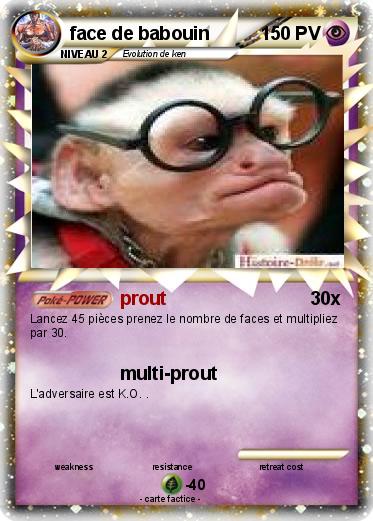 Pokemon face de babouin