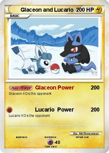 Pokemon Glaceon and Lucario