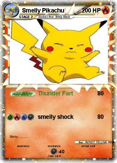Pokemon Smelly Pikachu