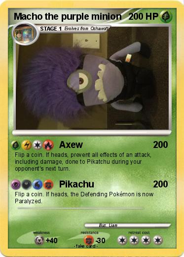 Pokemon Macho the purple minion