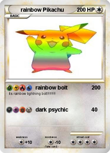 Pokemon rainbow Pikachu