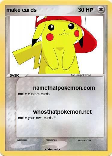 Pokemon make cards