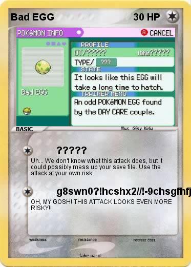 Pokemon Bad EGG