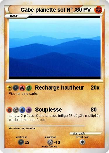 Pokemon Gabe planette sol N° X