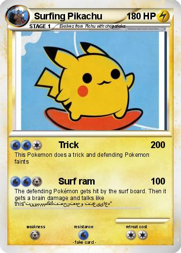 Pokemon Surfing Pikachu