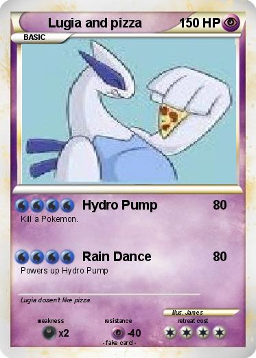 Pokemon Lugia and pizza