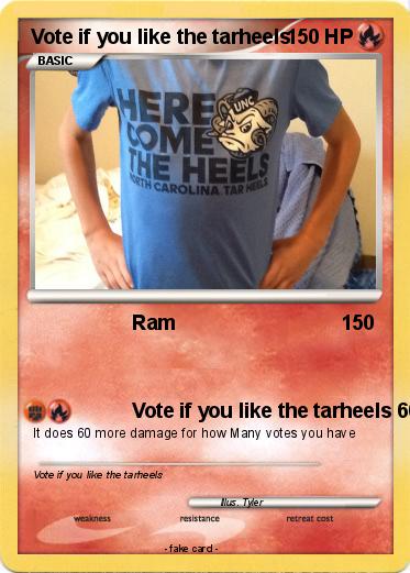 Pokemon Vote if you like the tarheels