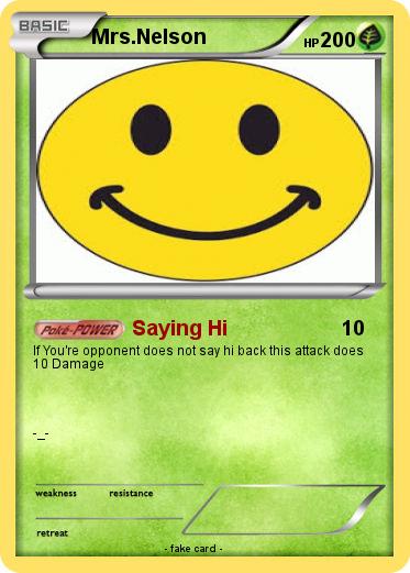 Pokemon Mrs.Nelson
