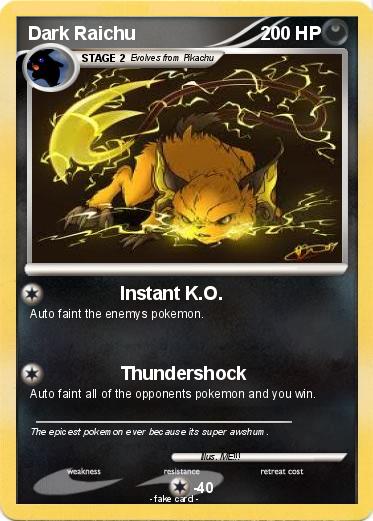 Pokemon Dark Raichu