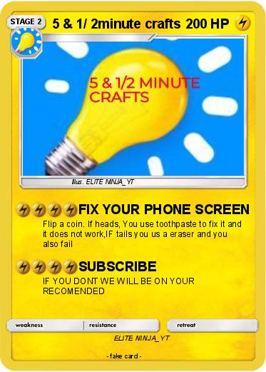 Pokemon 5 & 1/ 2minute crafts