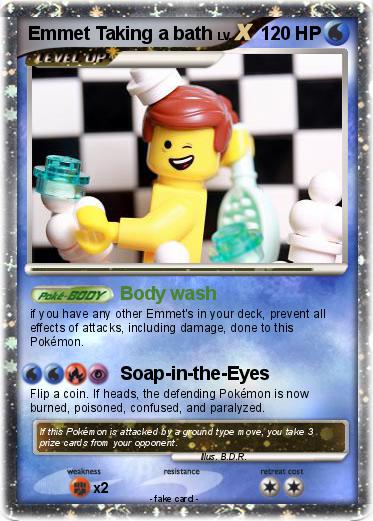 Pokemon Emmet Taking a bath