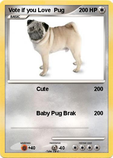 Pokemon Vote if you Love  Pug