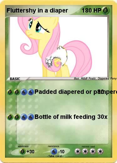Pokemon Fluttershy in a diaper