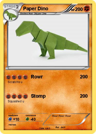 Pokemon Paper Dino