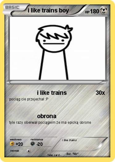 Pokemon i like trains boy