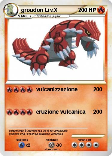 Pokemon groudon Liv.X