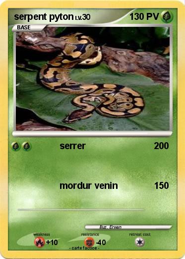 Pokemon serpent pyton
