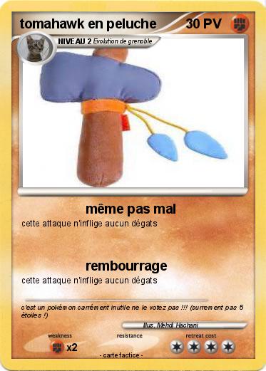 Pokemon tomahawk en peluche