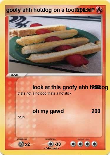 Pokemon goofy ahh hotdog on a toothpick