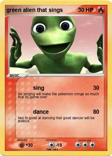Pokemon green alien that sings